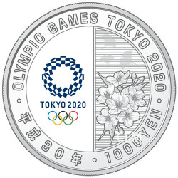 1 000 Yen Argent Japon BE 2018 - Jeux Olympiques de Tokyo 2020