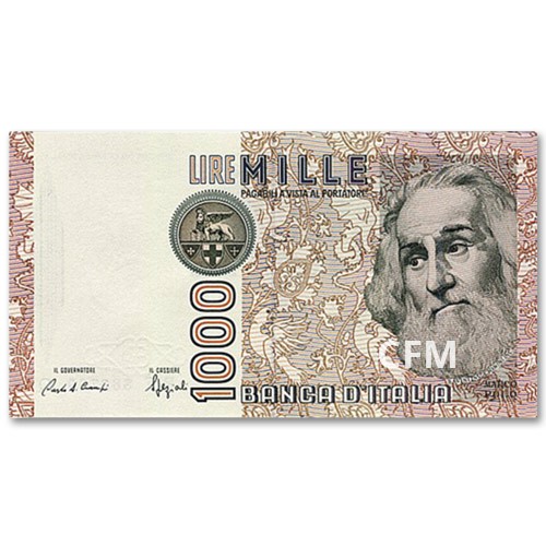 Billet 1000 Lires Italie 1982 - République parlementaire