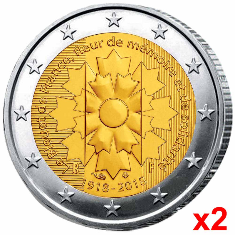 Les 2 x 2 Euro France 2018 - Bleuet - Trésor du Patrimoine