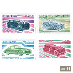 Série de 11 timbres voiture