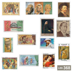 Lot de 368 timbres peintres