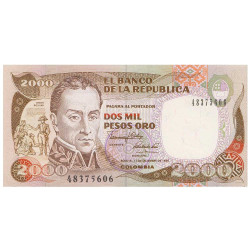 2 000 Pesos Colombie 1990 -...