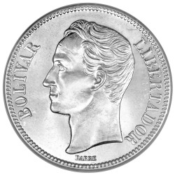 5 Bolivar Argent Venezuela...