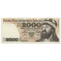 2 000 Zloty Pologne 1982 -...