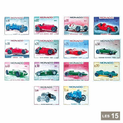 15 timbres voitures 1967