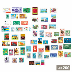 Lot de 200 timbres îles