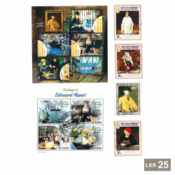 25 timbres Manet