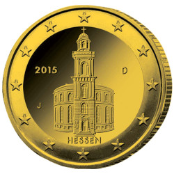 2 Euro Allemagne 2015 dorée...