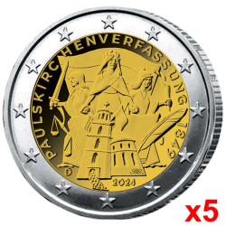 5 x 2 Euro Allemagne 2024