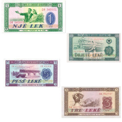 Lot 4 billets Albanie 1976