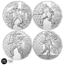 Lot 4 x 10 Euro Argent...