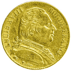 20 Francs Or Louis XVIII...