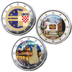 Lot 3 x 2 Euro 2023 colorisées