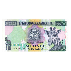 500 Shillings Tanzanie 1997