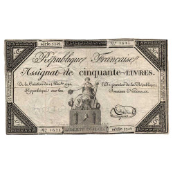 Assignat de 50 Livres 1792