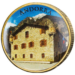 2 Euro Andorre dorée et...